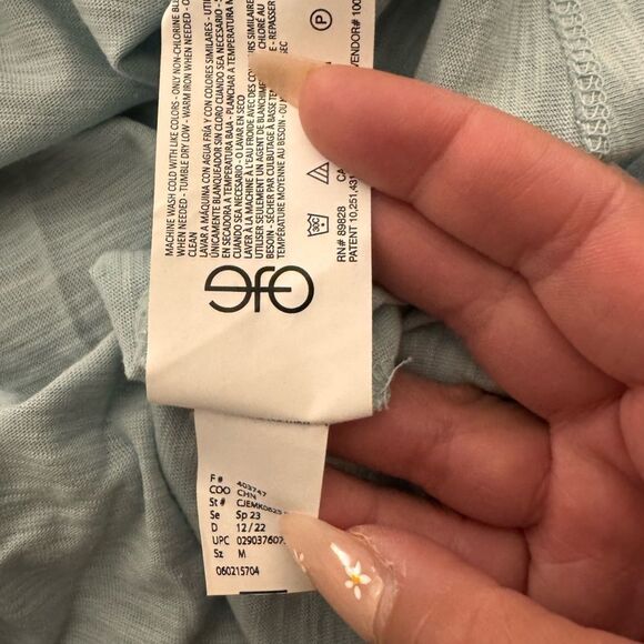 Ella Moss teal Cap Sleeve Bib Collar Blouse - Picture 6 of 6